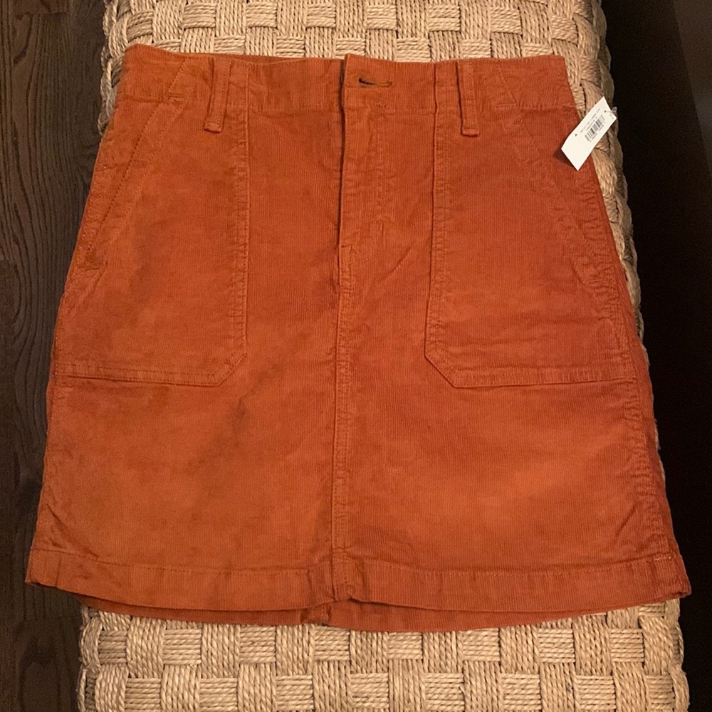 Old Navy Rust/ Orange Corduroy Skirt Size 4
